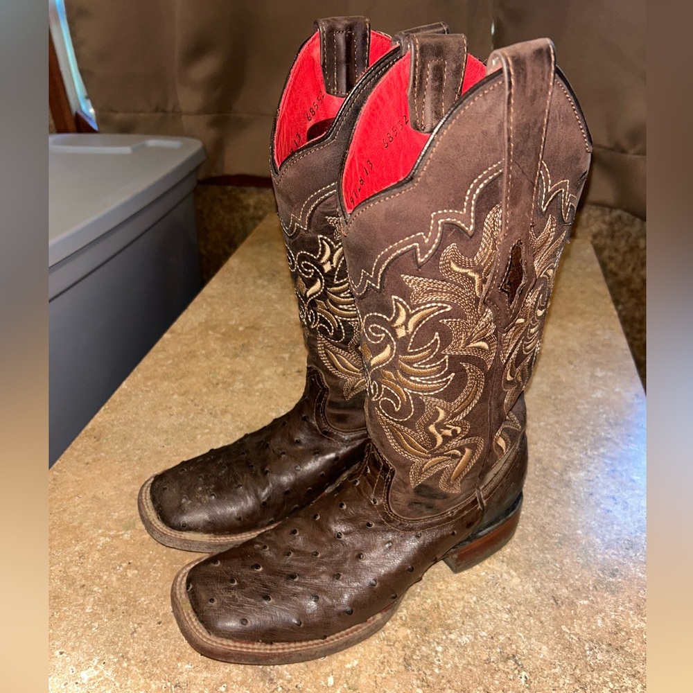 Ostrich cowboy boots